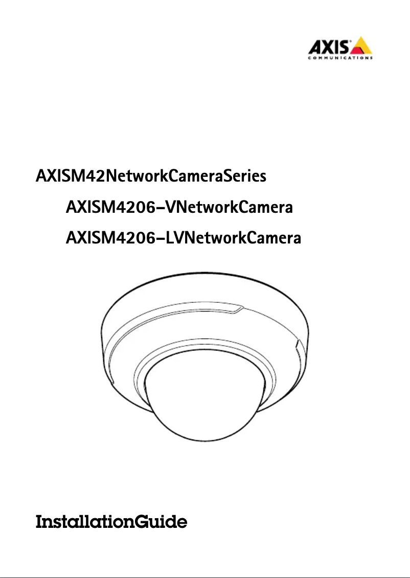 Page 1 de la notice Manuel utilisateur Axis M4206-LV