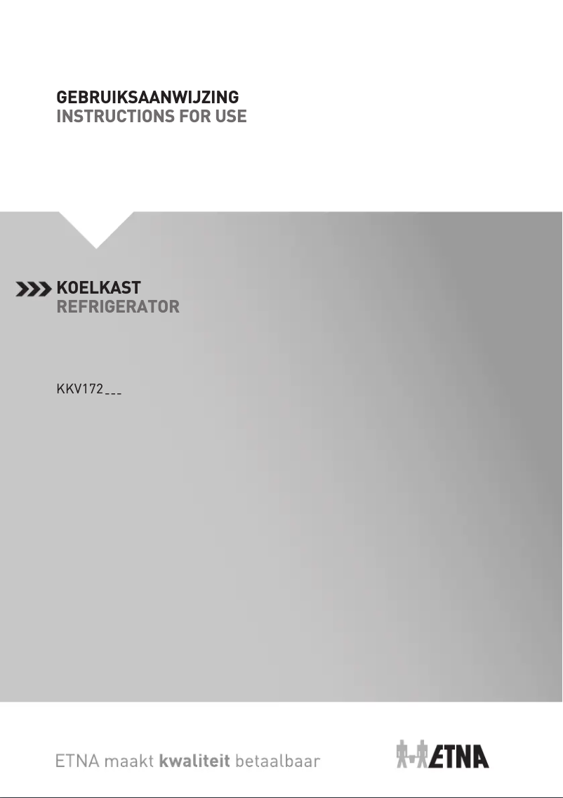 Image de la première page du manuel de l'appareil KKV172RVS