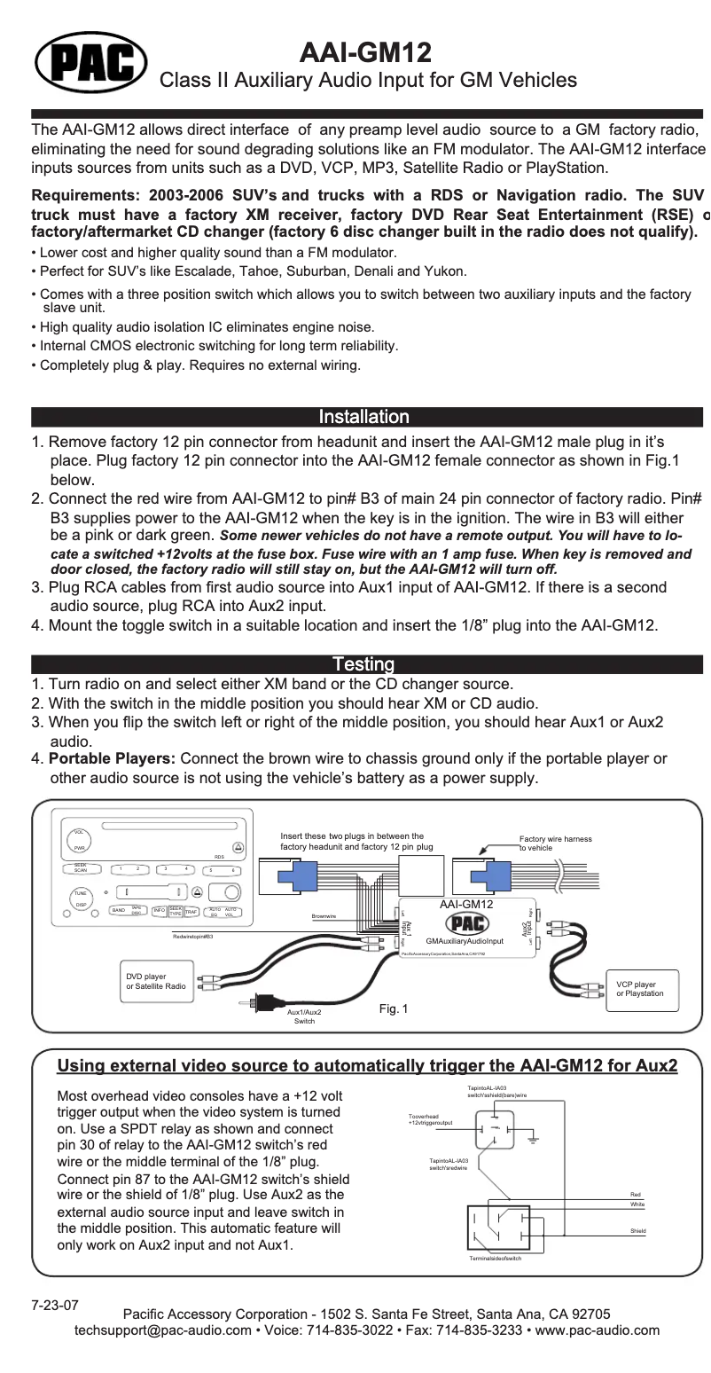 Page n°1 - Manuel utilisateur PAC AAI-GM12