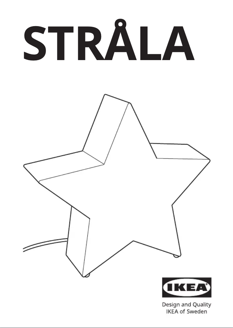 Page 1 de la notice Manuel utilisateur Ikea STRÅLA 505.633.18