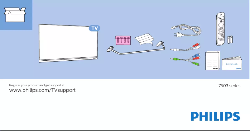 Imagen de la primera página del manual del dispositivo 55PUS7503