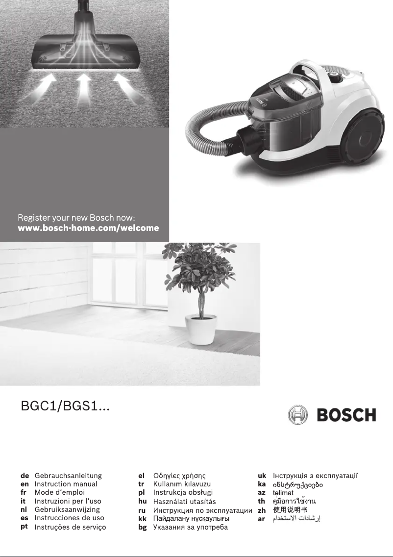 Page n°1 - Manuel utilisateur Bosch BGS1U1800