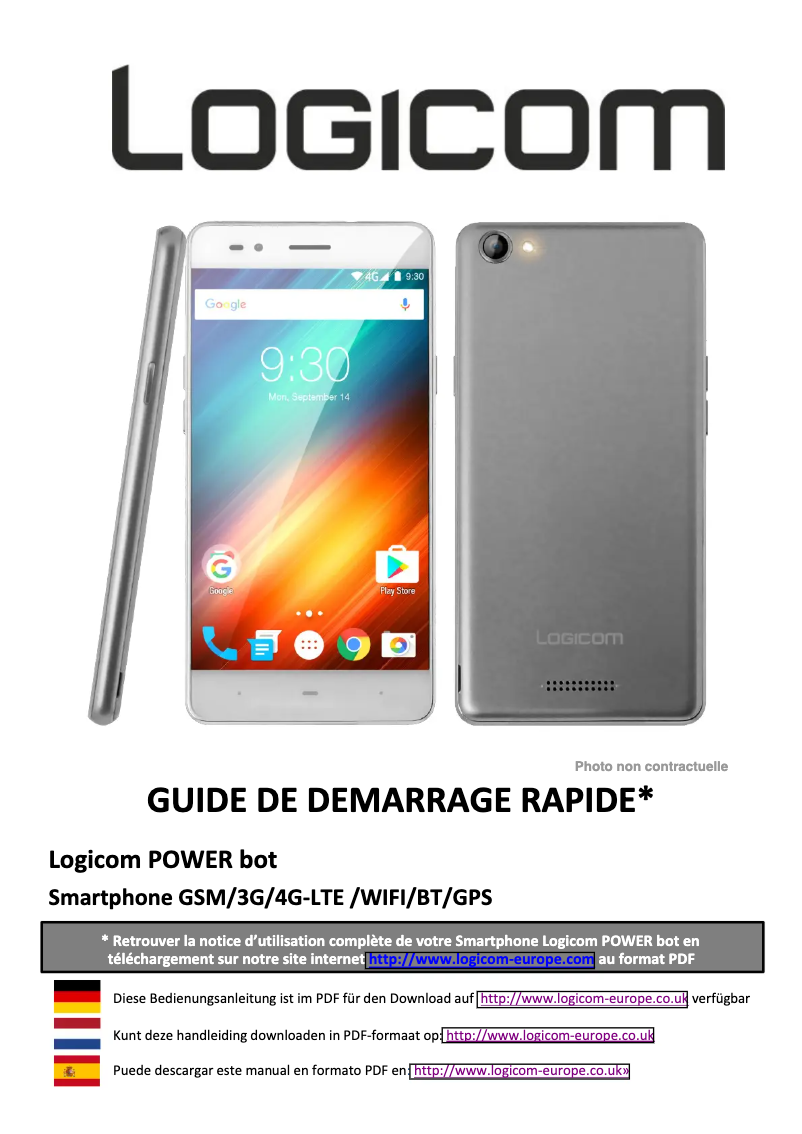 Page n°1 - Manuel utilisateur Logicom Power Bot