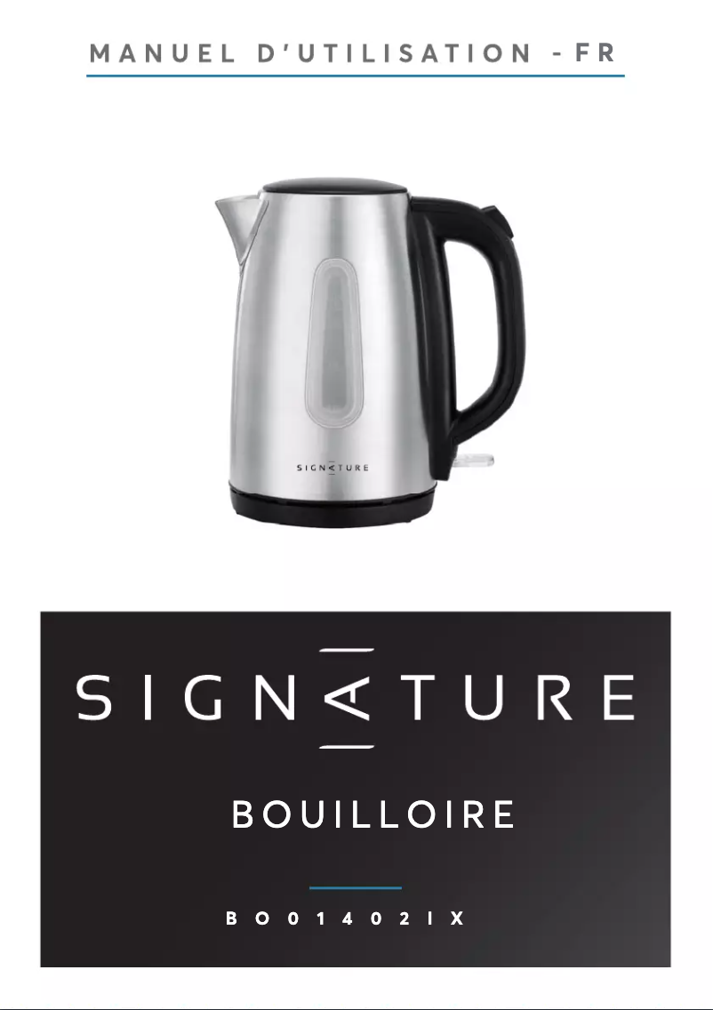 Page 1 de la notice Manuel utilisateur Signature BO01402IX