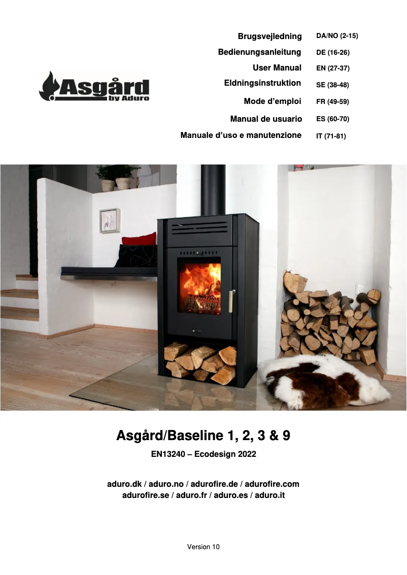 Page n°1 - Manuel utilisateur Aduro Asgard 3