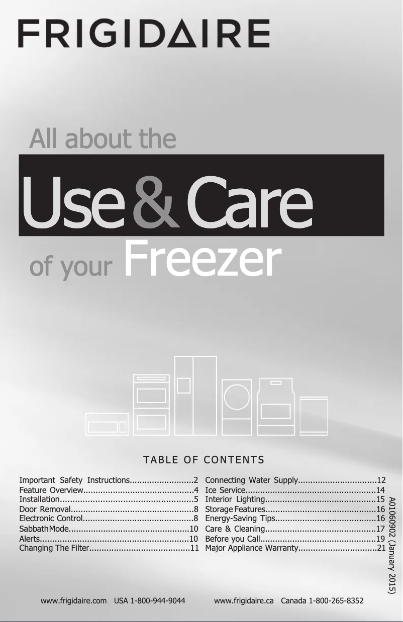 Image de la première page du manuel de l'appareil FPFU19F8R