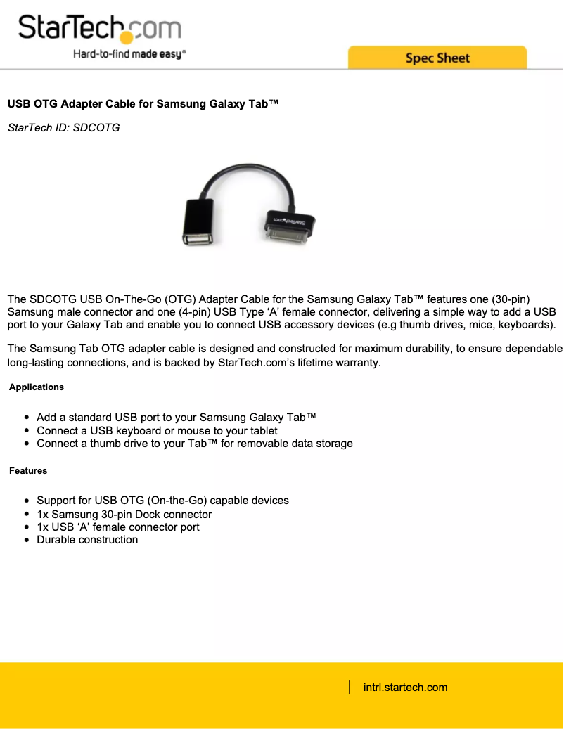 Página 1 del manual Manual de usuario StarTech.com SDCOTG