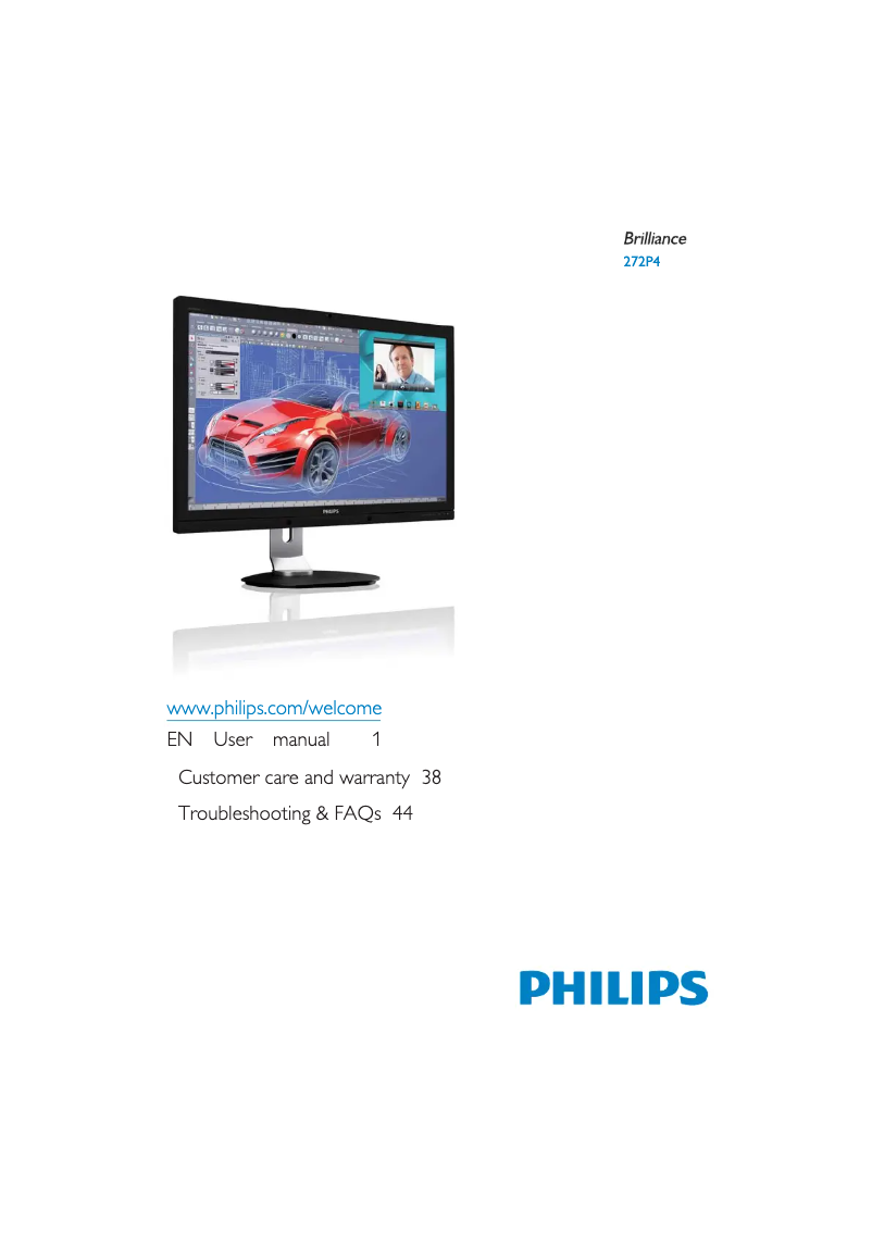 Page n°1 - Manuel utilisateur Philips Brilliance 272P4