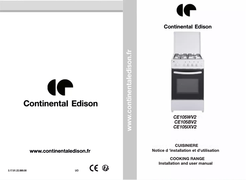 Page n°1 - Manuel utilisateur Continental Edison CE105XV2