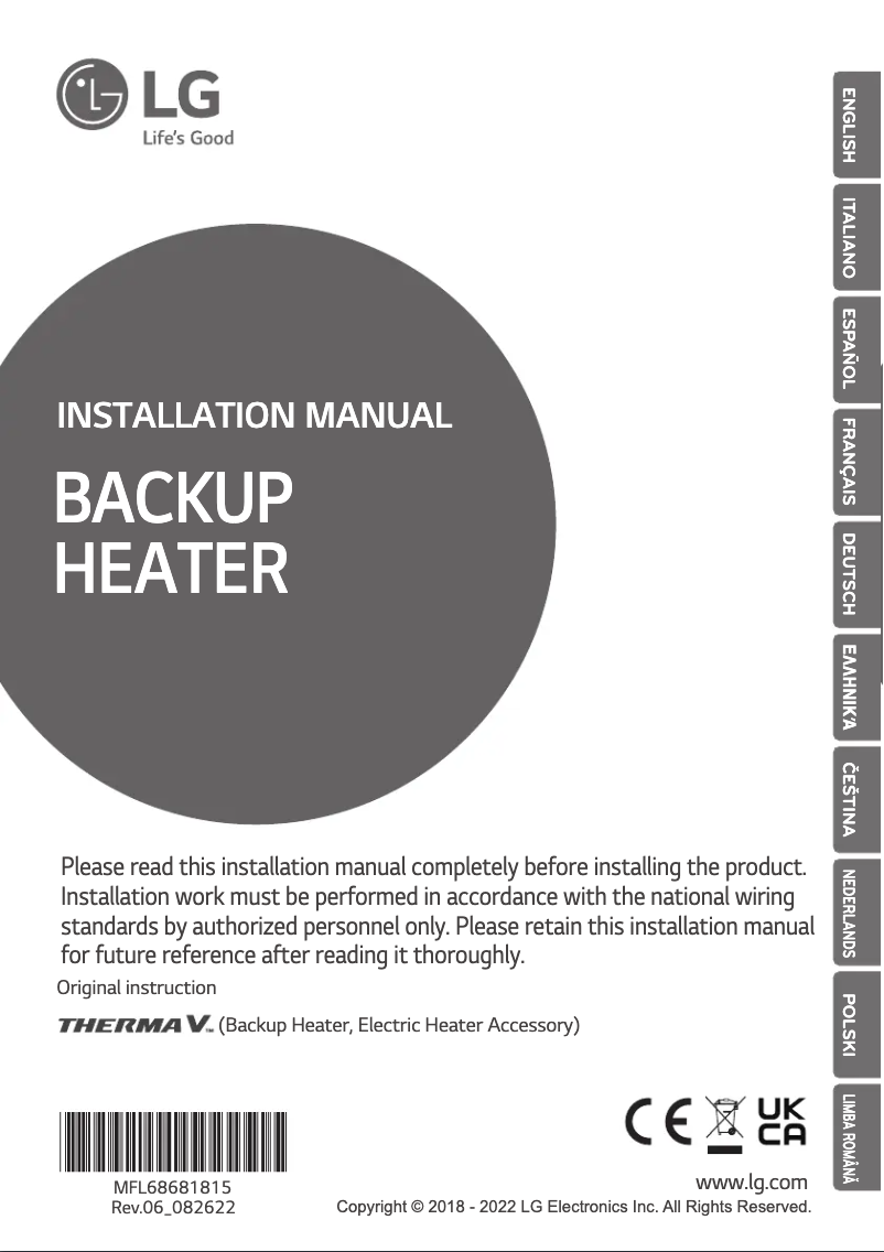 Página 1 del manual Manual de usuario LG HA061C