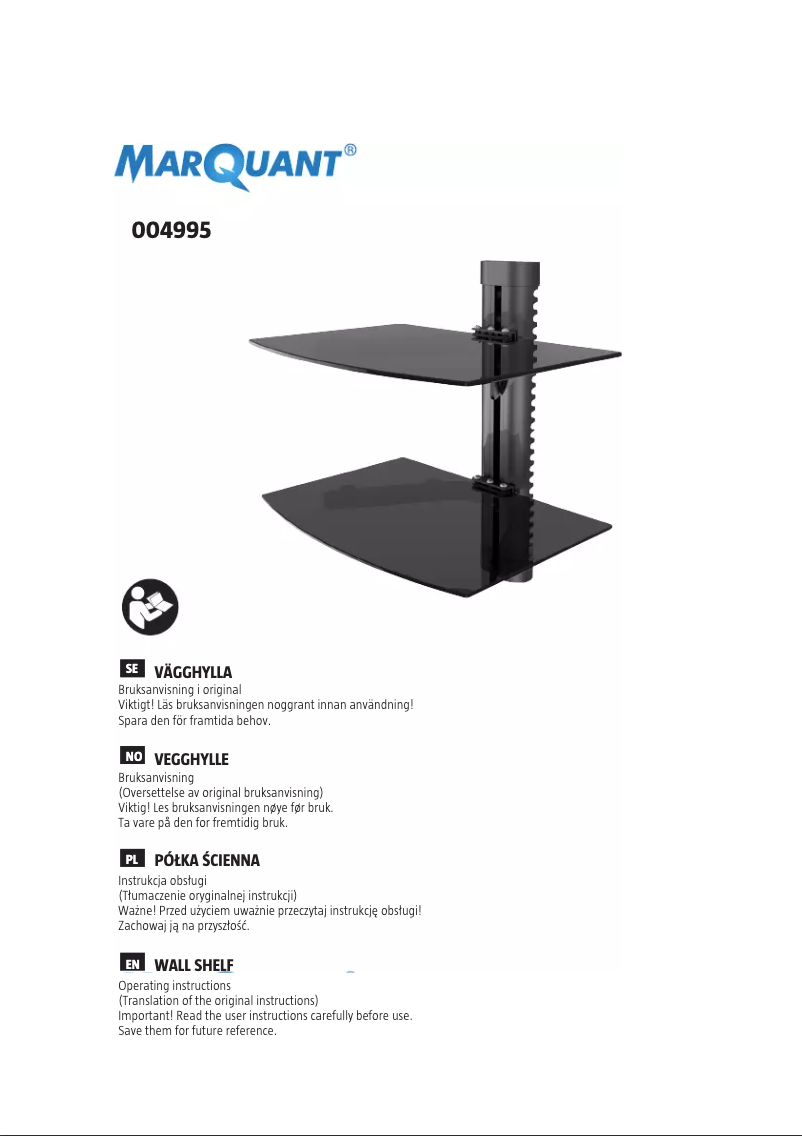 Page n°1 - Manuel utilisateur Marquant 004-995