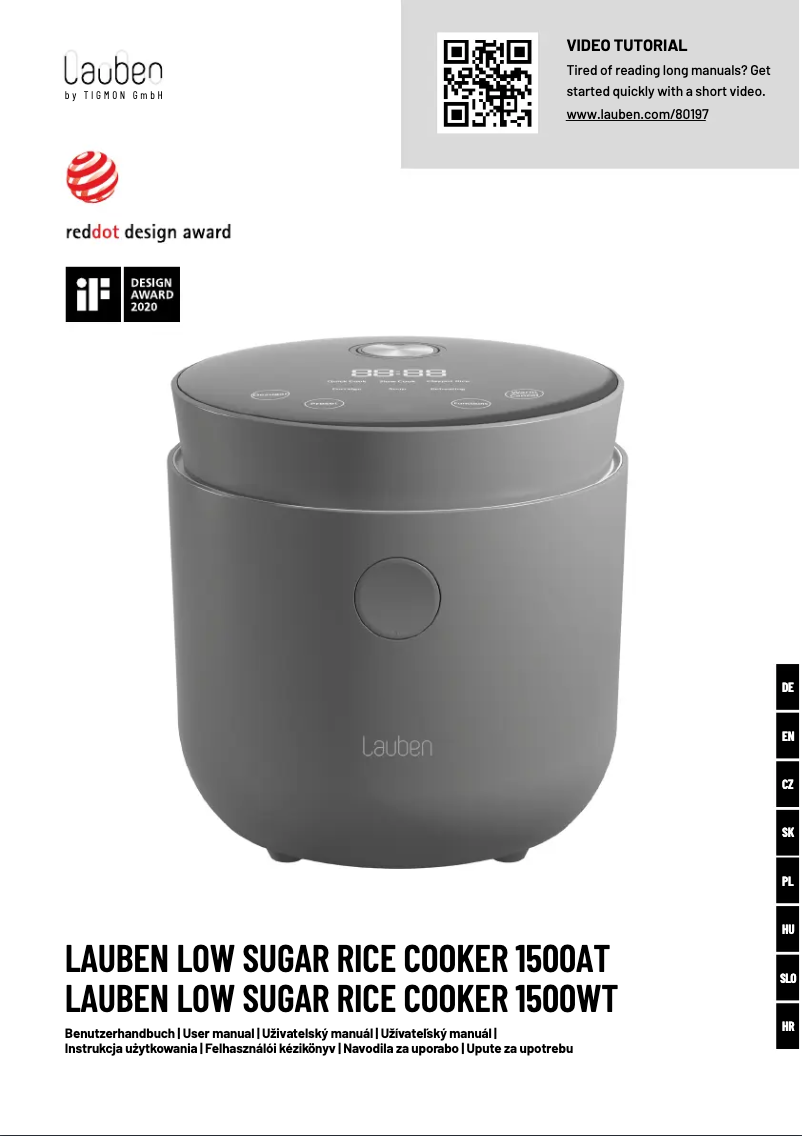 Page 1 de la notice Manuel utilisateur Lauben 1500AT