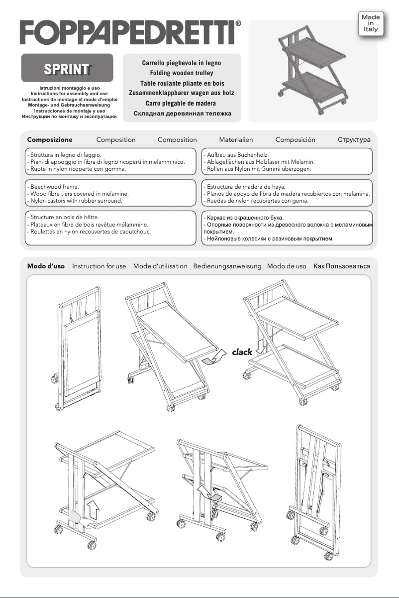 Image de la première page du manuel de l'appareil Sprint
