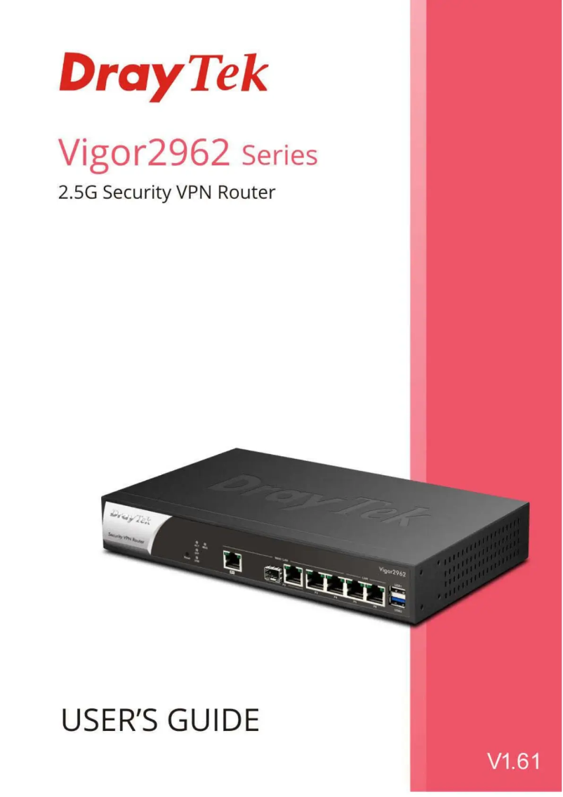 Page 1 de la notice Manuel utilisateur Draytek Vigor 2962P