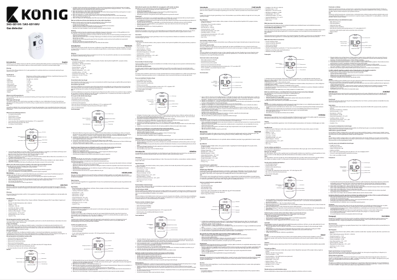 Page n°1 - Manuel utilisateur Konig SAS-GD100