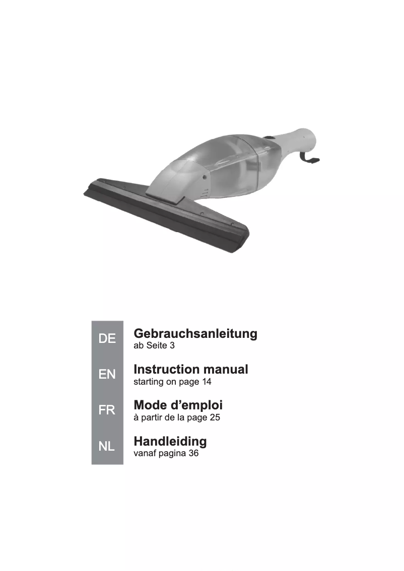Page 1 de la notice Manuel utilisateur Cleanmaxx 02304