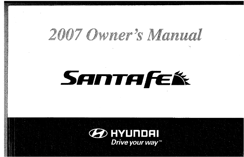 Page 1 de la notice Manuel utilisateur Hyundai Sante Fe (2007)