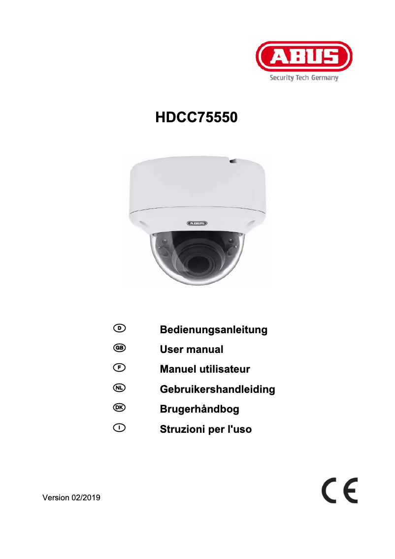 Page n°1 - Manuel utilisateur Abus HDCC75550