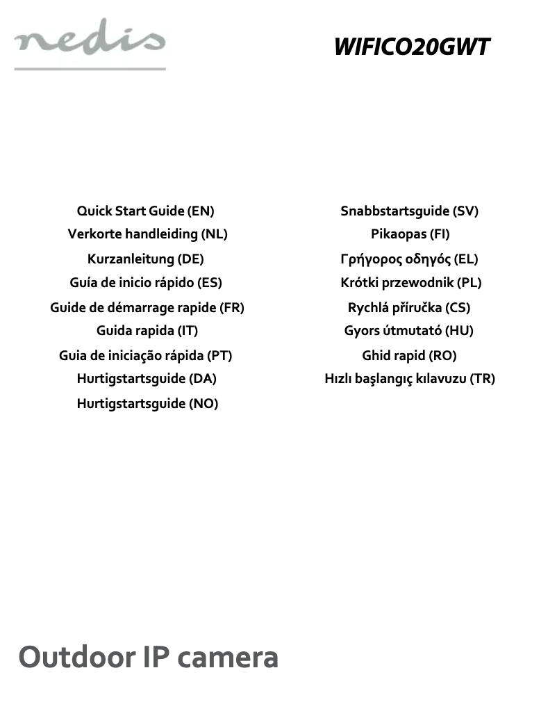 Image de la première page du manuel de l'appareil WIFICO20GWT