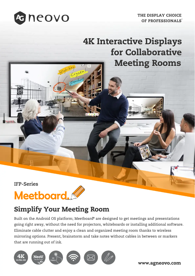 Page 1 de la notice Fiche technique AG Neovo IFP-6502