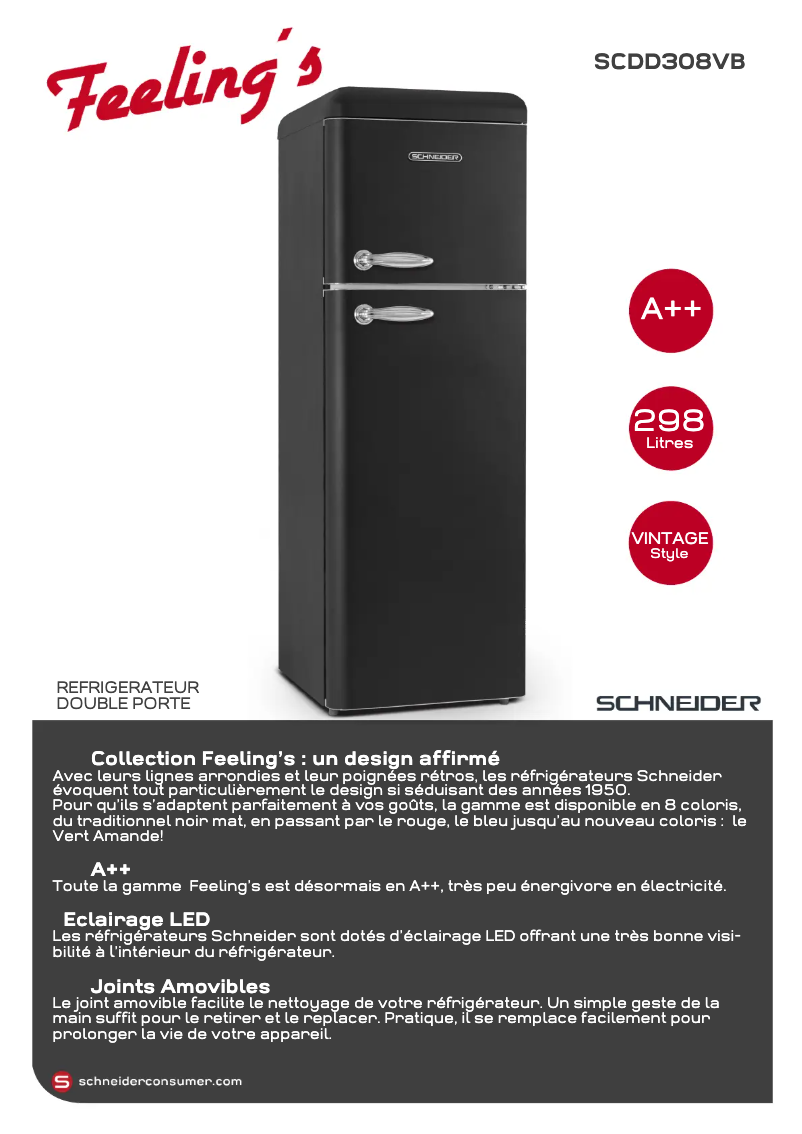 Page 1 de la notice Fiche technique Schneider SCDD308V
