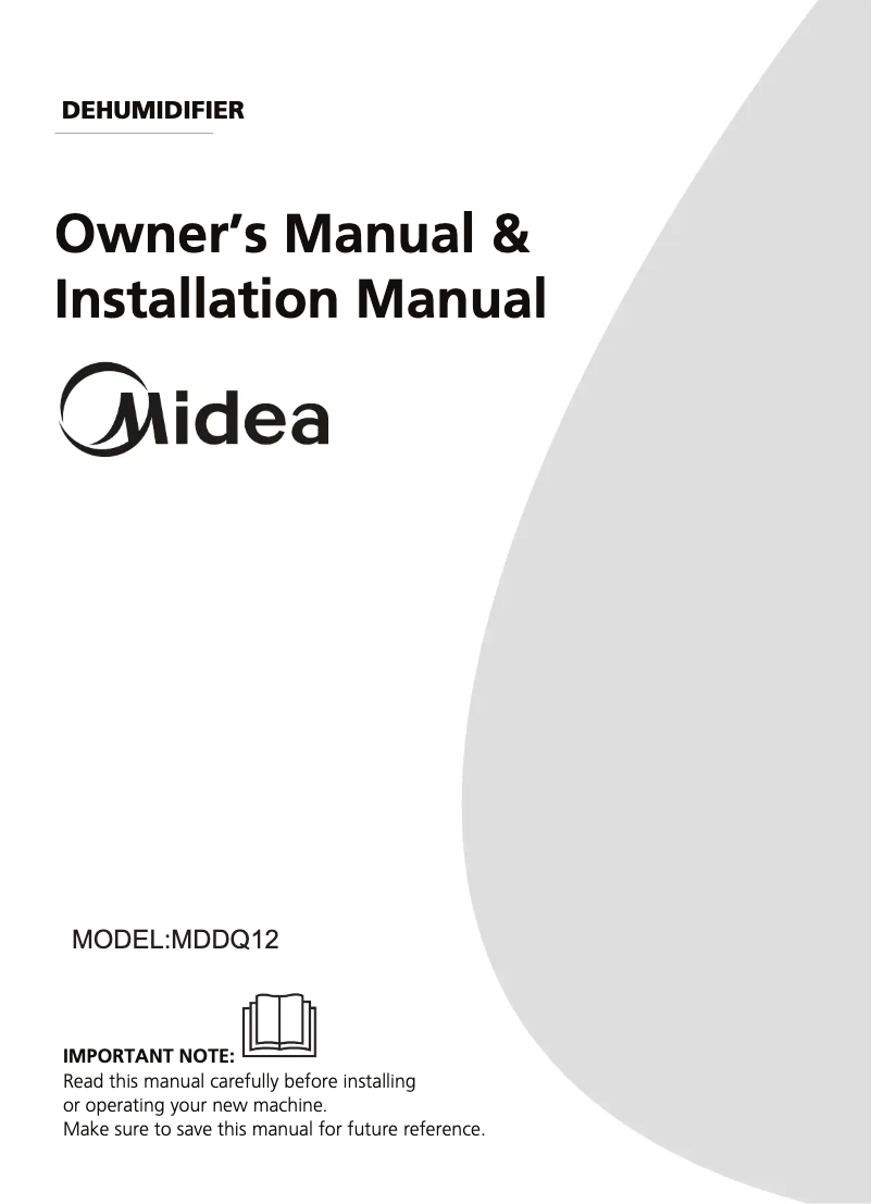 Page 1 de la notice Manuel utilisateur Midea MDDQ12