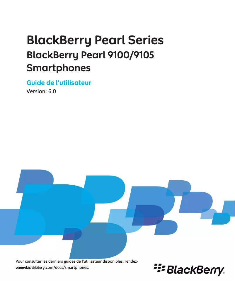 Page n°1 - Manuel utilisateur BlackBerry Pearl 9105