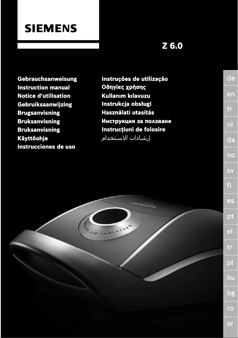 Page n°1 - Manuel utilisateur Siemens VSZ6XTRM
