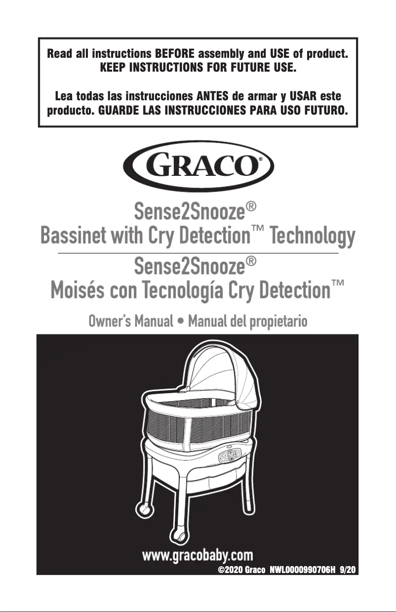 Page 1 of the manual Quick Start Guide Graco Sense2Snooze