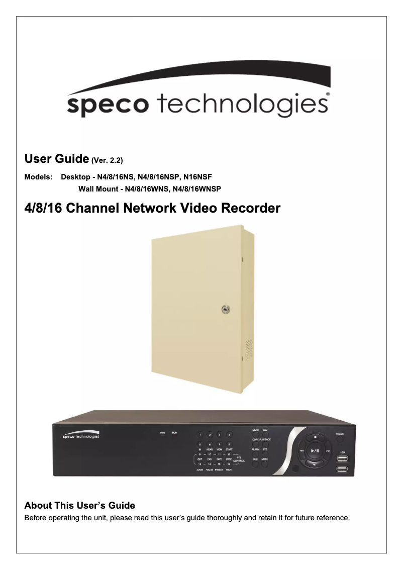 Image de la première page du manuel de l'appareil N16NSF