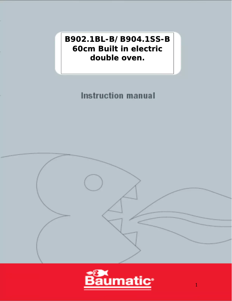 Image de la première page du manuel de l'appareil B902.1BL-B