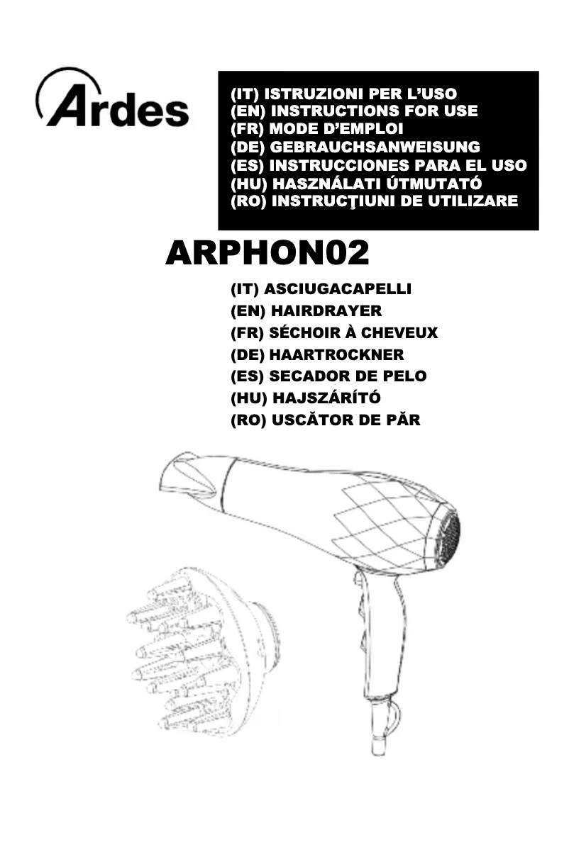 Page n°1 - Instructions / montage Ardes ARPHON02