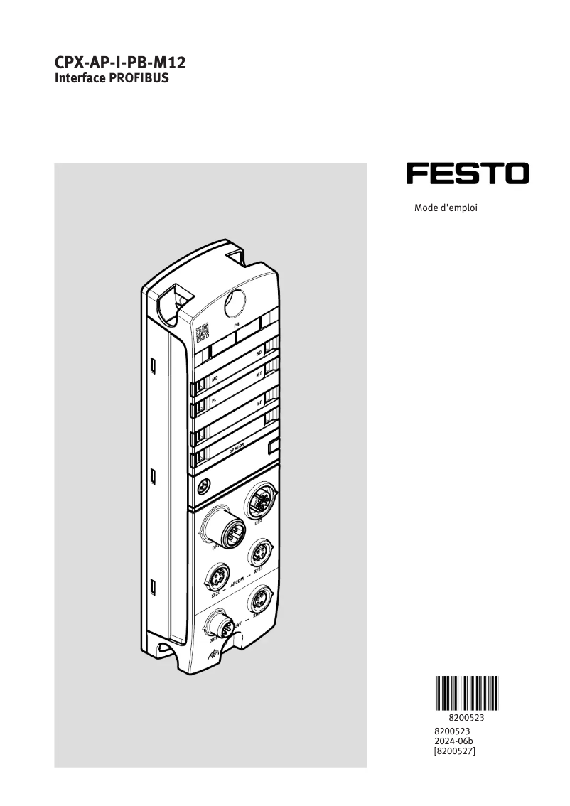 Page 1 de la notice Manuel utilisateur Festo CPX-AP-I-PB-M12