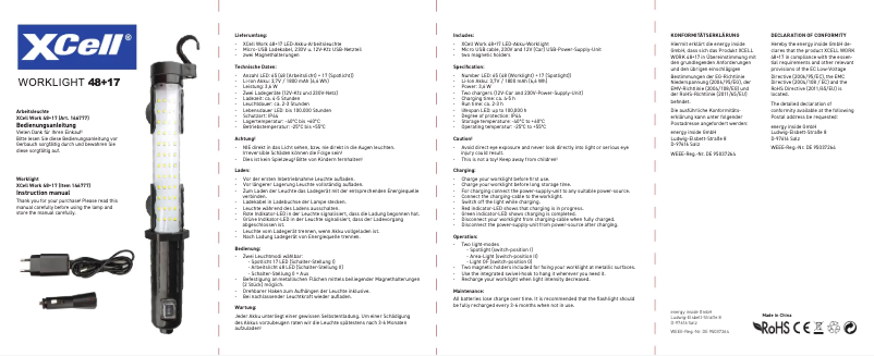 Page n°1 - Manuel utilisateur XCell Work 48+17