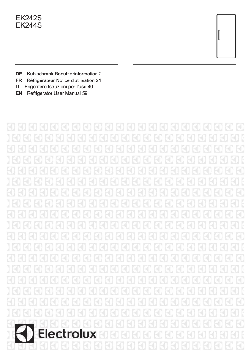 Image de la première page du manuel de l'appareil EK244SLSW