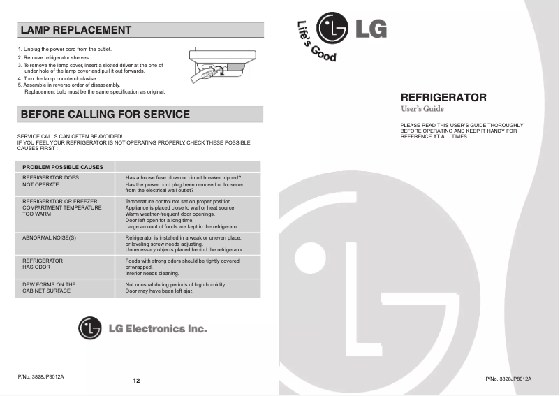 Página 1 del manual Manual de usuario LG GN-241RL