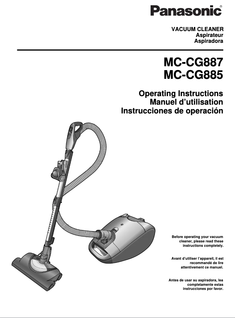 Image de la première page du manuel de l'appareil MC-CG885