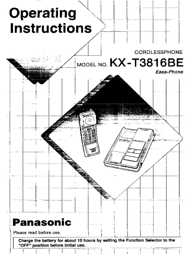 Page 1 de la notice Manuel utilisateur Panasonic KX-T3816BE