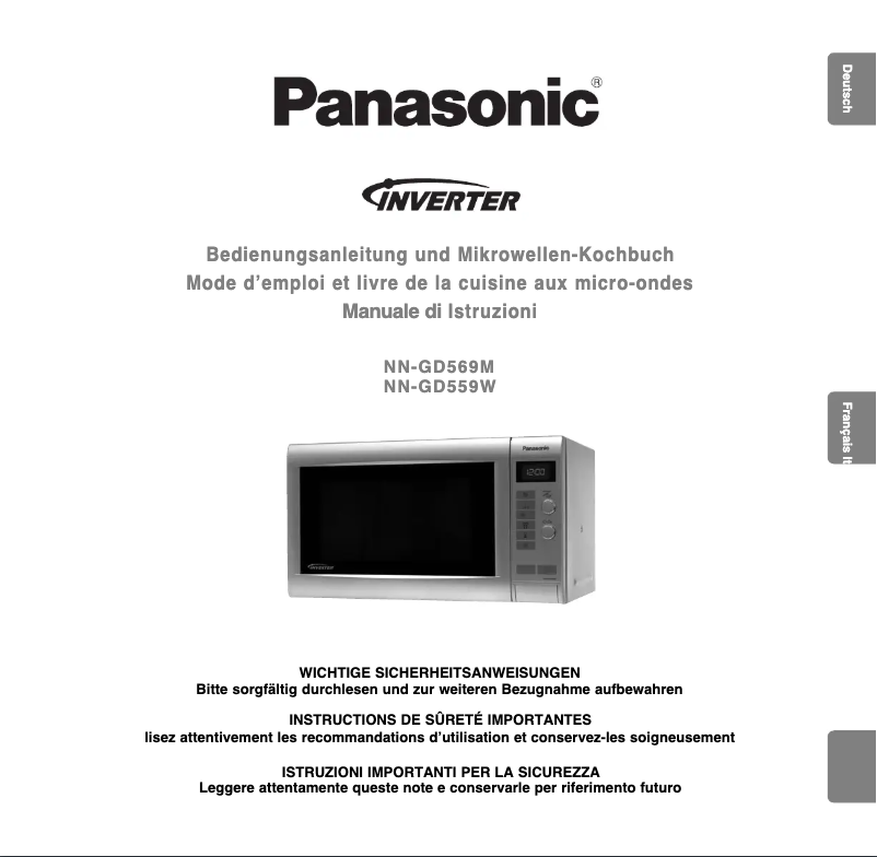 Page 1 de la notice Manuel utilisateur Panasonic NN-GD559