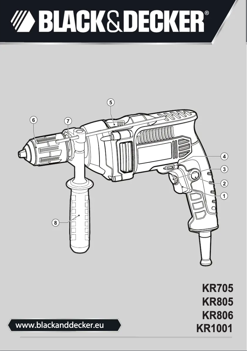 Page 1 de la notice Manuel utilisateur Black & Decker KR705
