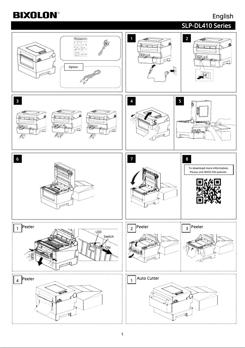 Page 1 de la notice Manuel utilisateur Bixolon SLP-DL410KV