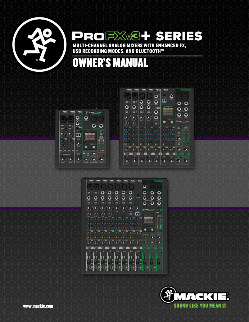Page 1 de la notice Manuel utilisateur Mackie ProFX10v3+