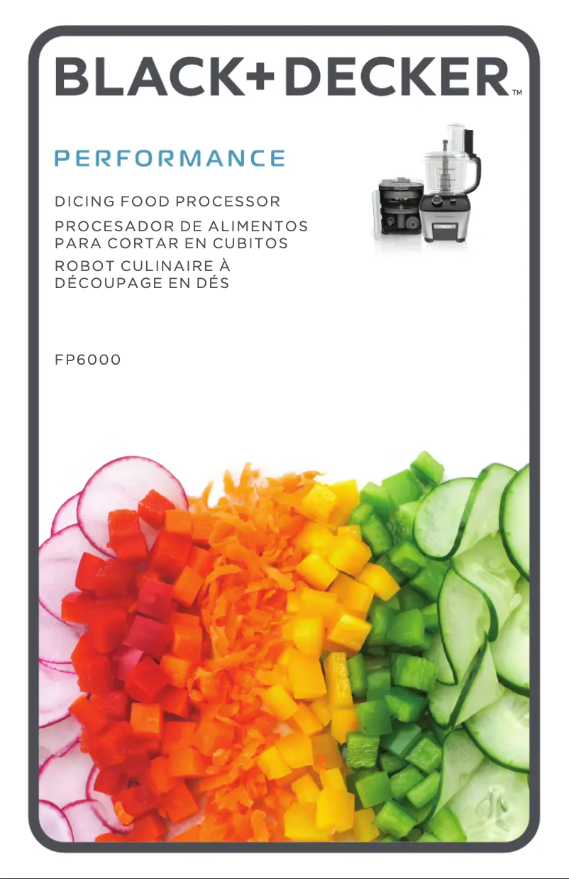 Page 1 de la notice Manuel utilisateur Black & Decker FP6000