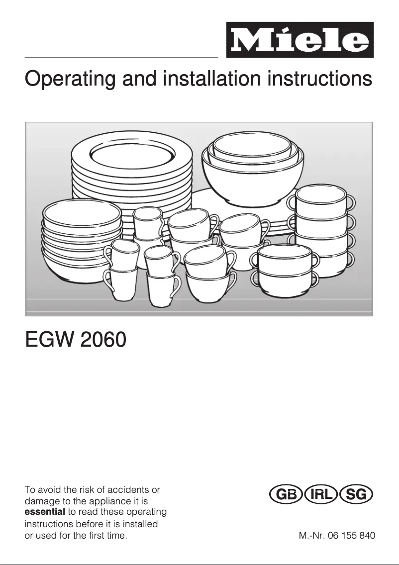 Image de la première page du manuel de l'appareil EGW 2060