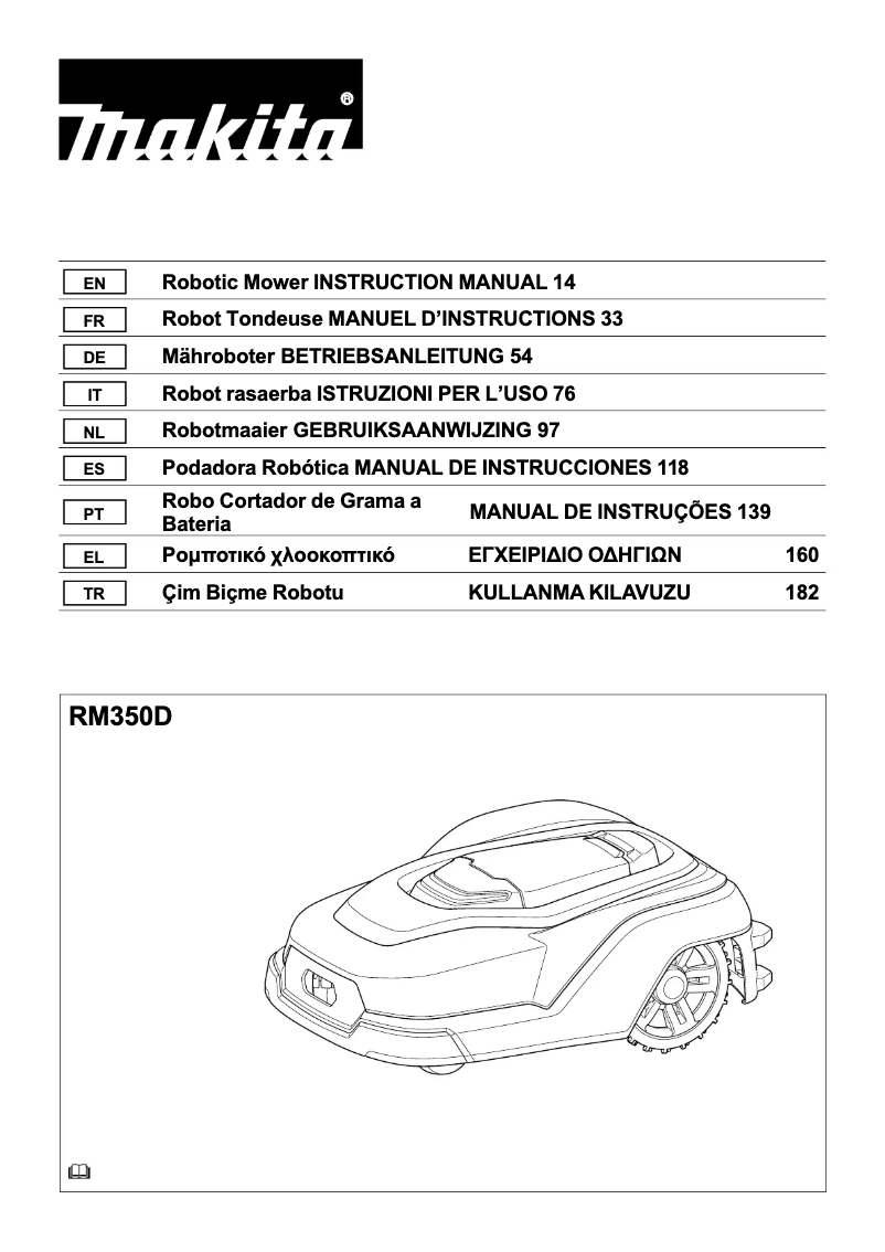 Page 1 de la notice Manuel utilisateur Makita RM350D