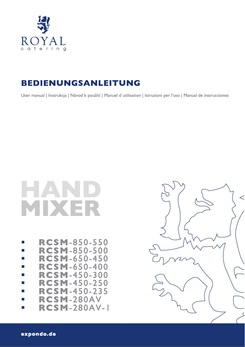 Image de la première page du manuel de l'appareil RCSM-850-500