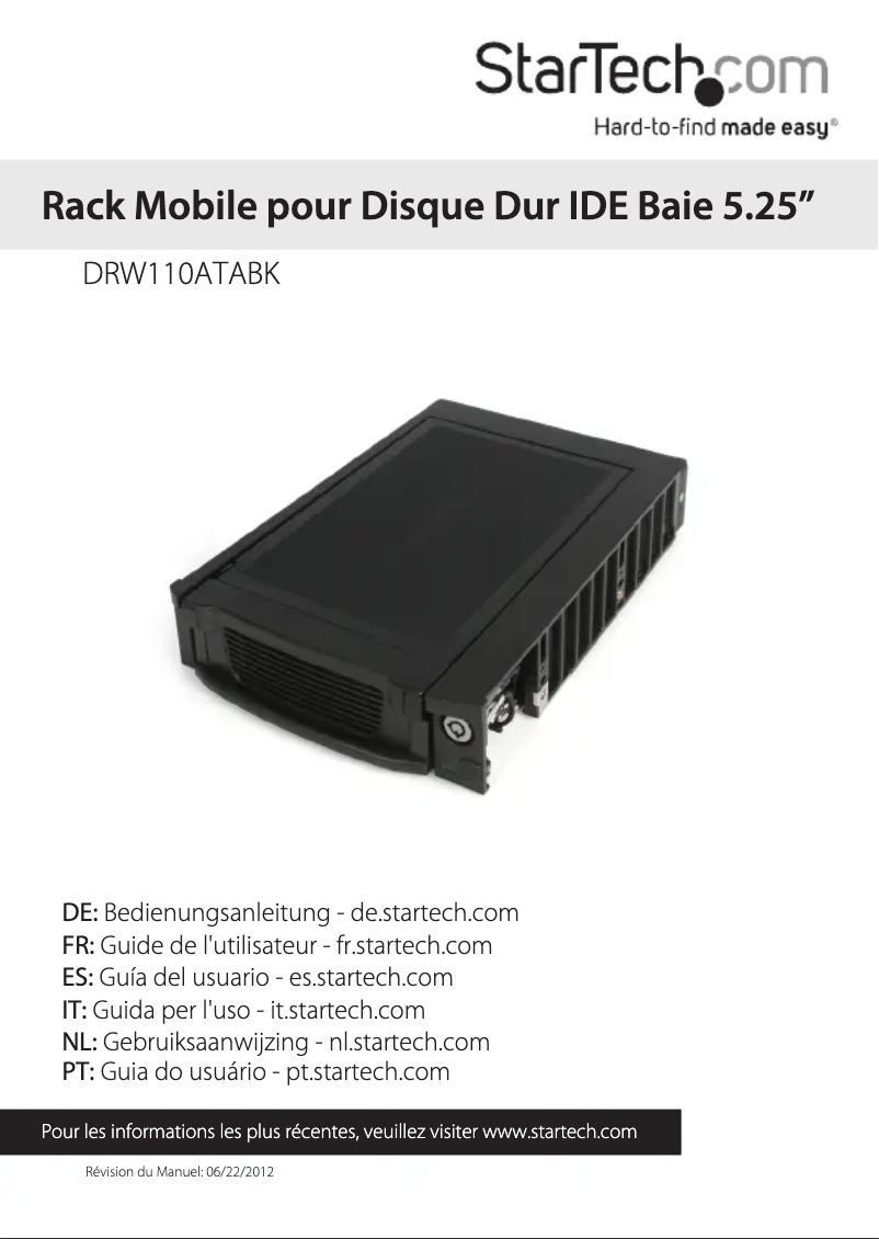 Image de la première page du manuel de l'appareil DRW110ATABK