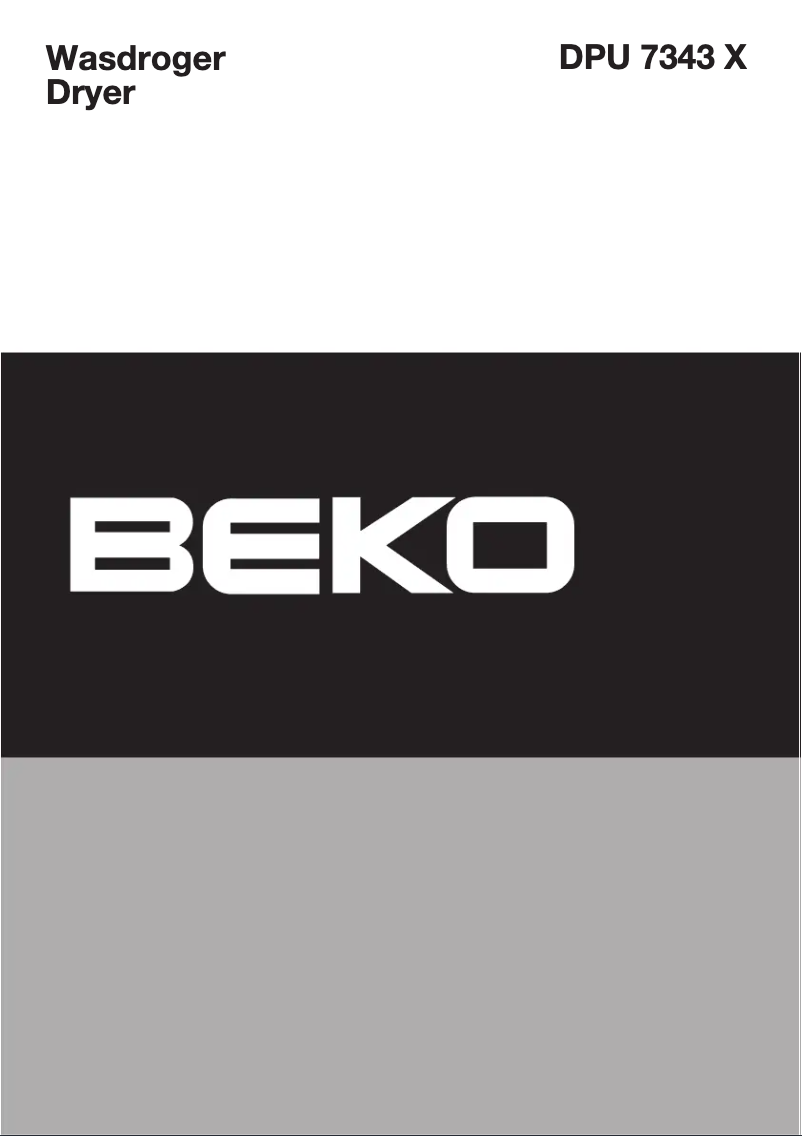 Page 1 de la notice Manuel utilisateur Beko DPU 7343 X