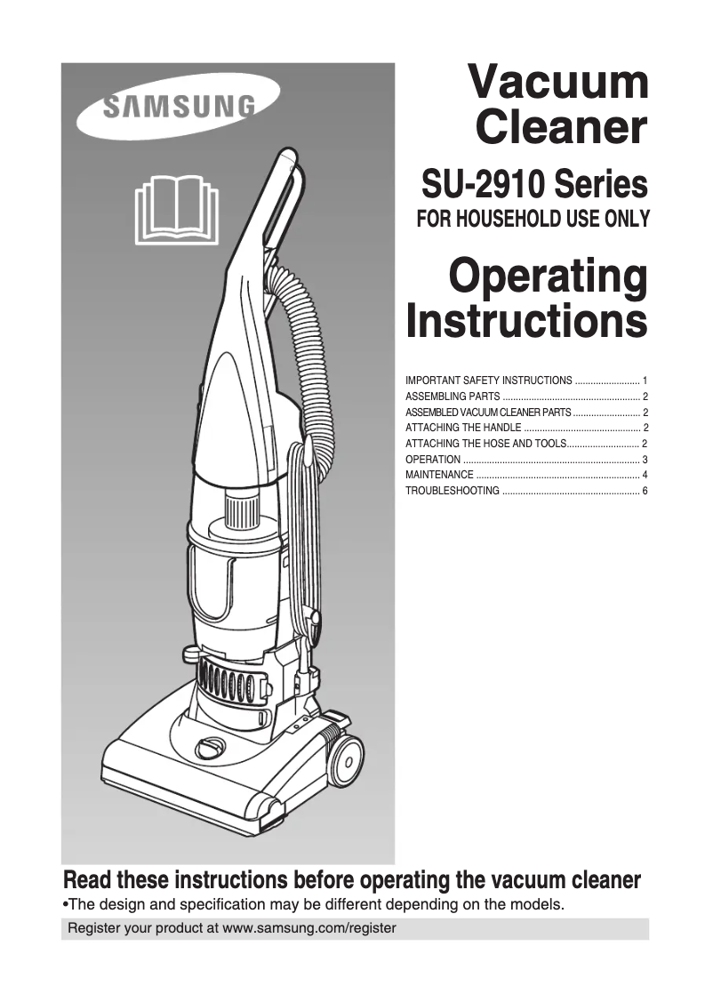 Page n°1 - Manuel utilisateur Samsung SU2913