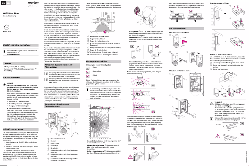 Page n°1 - Manuel utilisateur Merten ARGUS 220 Timer